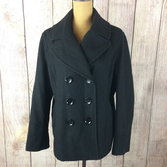 MICHAEL Michael Kors Jackets & Blazers - MICHAEL Michael Kors Black Wool Peacoat Sz XL